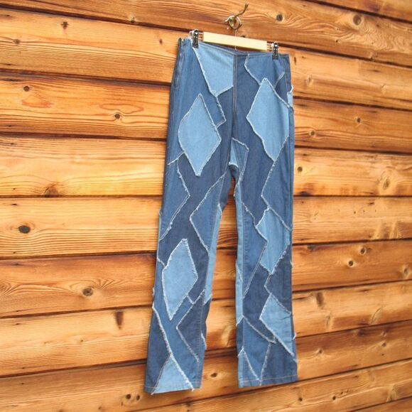 NWOT Jaded London Low Rise Patchwork Jeans - Picture 4 of 11